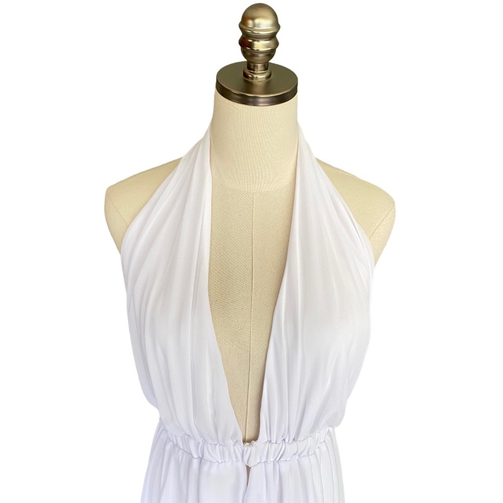Show Me Your MuMu Luna Halter White Maxi Dress XXL - Picture 5 of 7